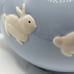 Kate Williams Global Design Easter Bunny Rabbit Blue White Ceramic Teapot RARE