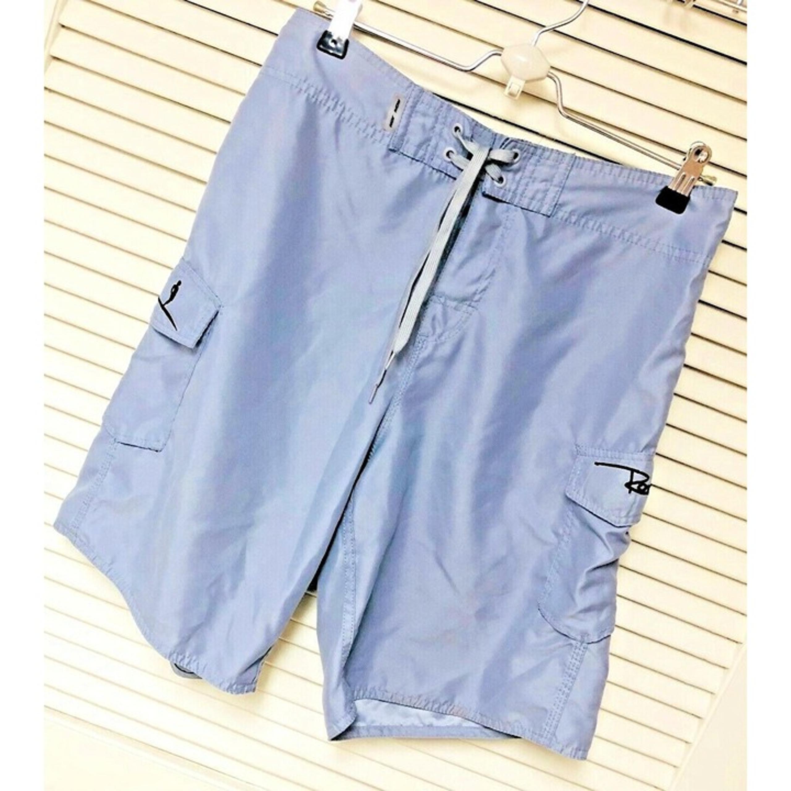 Ron Jon Surf Board Shorts Men's 30 x 9 Grey  Swimsuit Bathing Suit Pockets