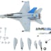 F/A-18C U.S. Navy Hornet Fighter Aircraft VFA-82 Marauders with Display Stand