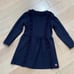88 Carrement Beau girls navy ruffle stretch dress