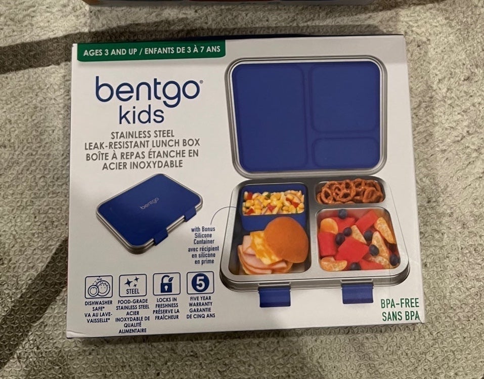 NIB Bentgo Kids Stainless Steel Leak-Resistant Bento Lunch Box Blue