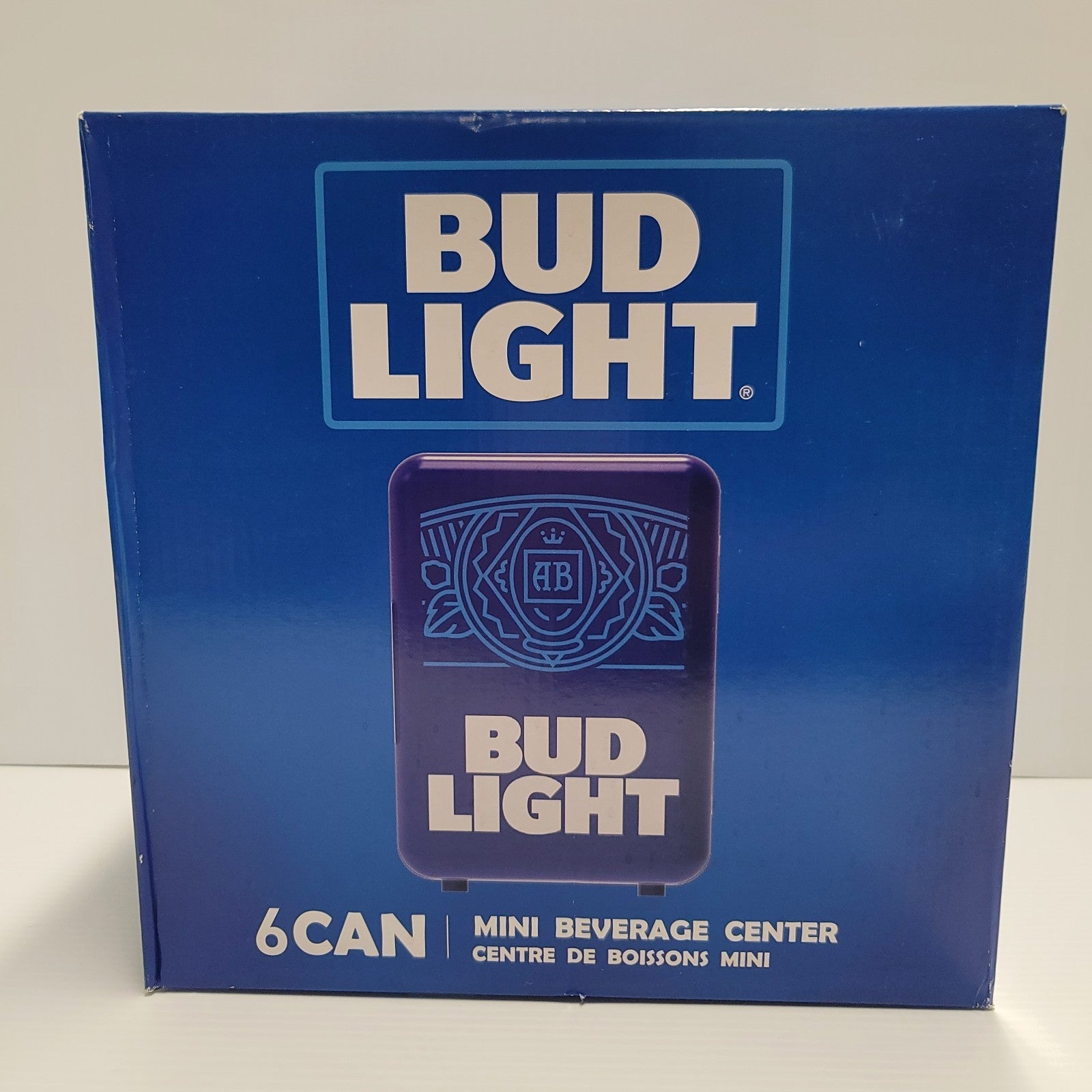 Mini fridBud Light 6 Can/4 Liter Capacity Mini Beverage Cooler, MIS137BULT, Blue