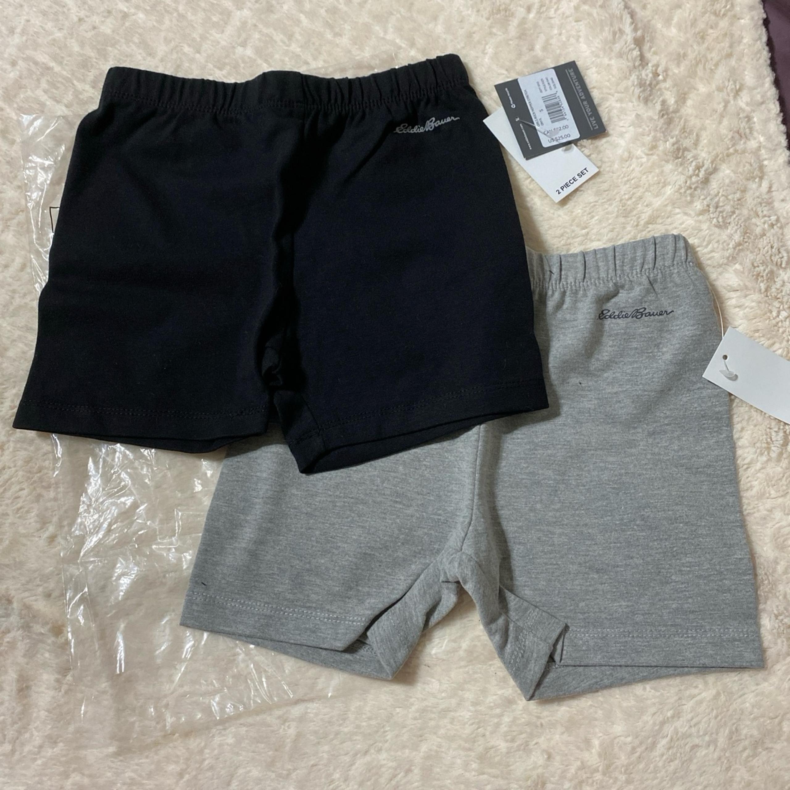 Girls small shorts bundle cartwheel shorts black gray set 6/7 Eddie Bauer