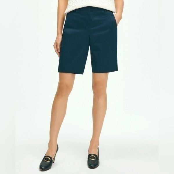 Brooks Brothers Stretch Cotton Twill Bermuda Shorts navy size 8P