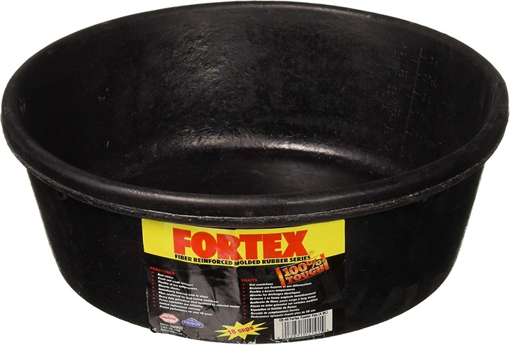 3 Pack- Fortex Feeder Pans for Dogs/Cats and Horses, 4-Quart