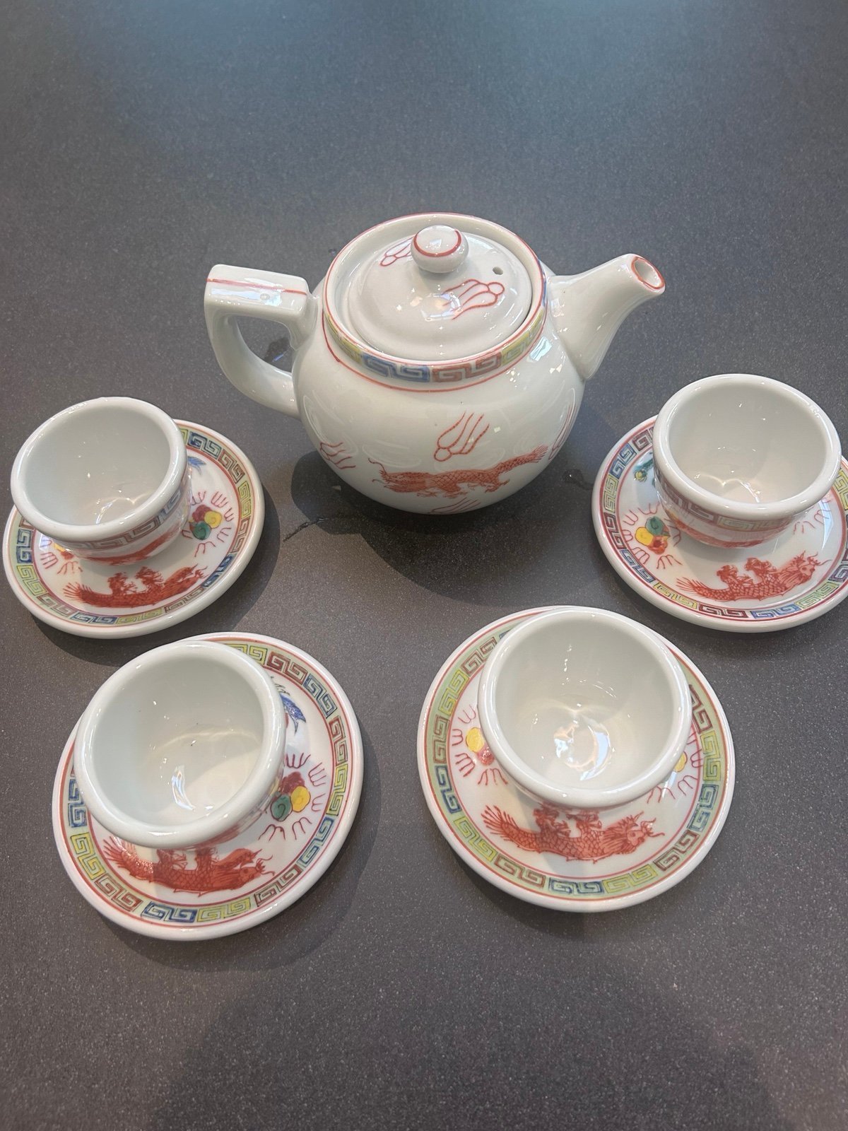 Rare F S Louis Tea Pot cups saucers