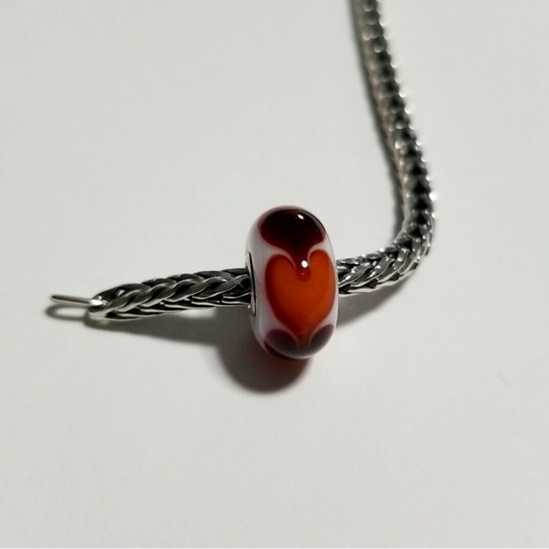 NWOT Trollbeads OOAK Sweathearts Glass Bead