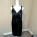 London Times Black Satin Cocktail Dress