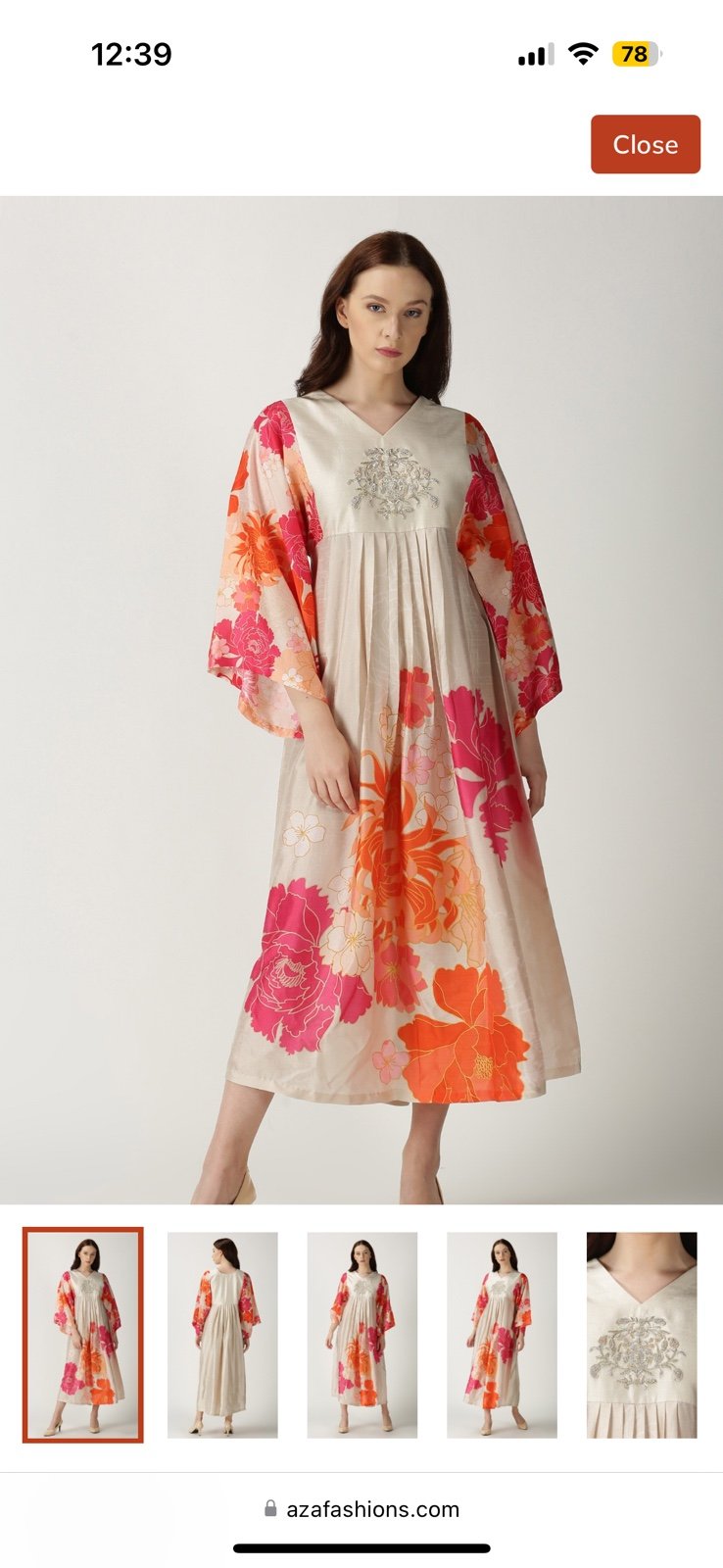 NWT Archana Shah Silk Printed Kurta