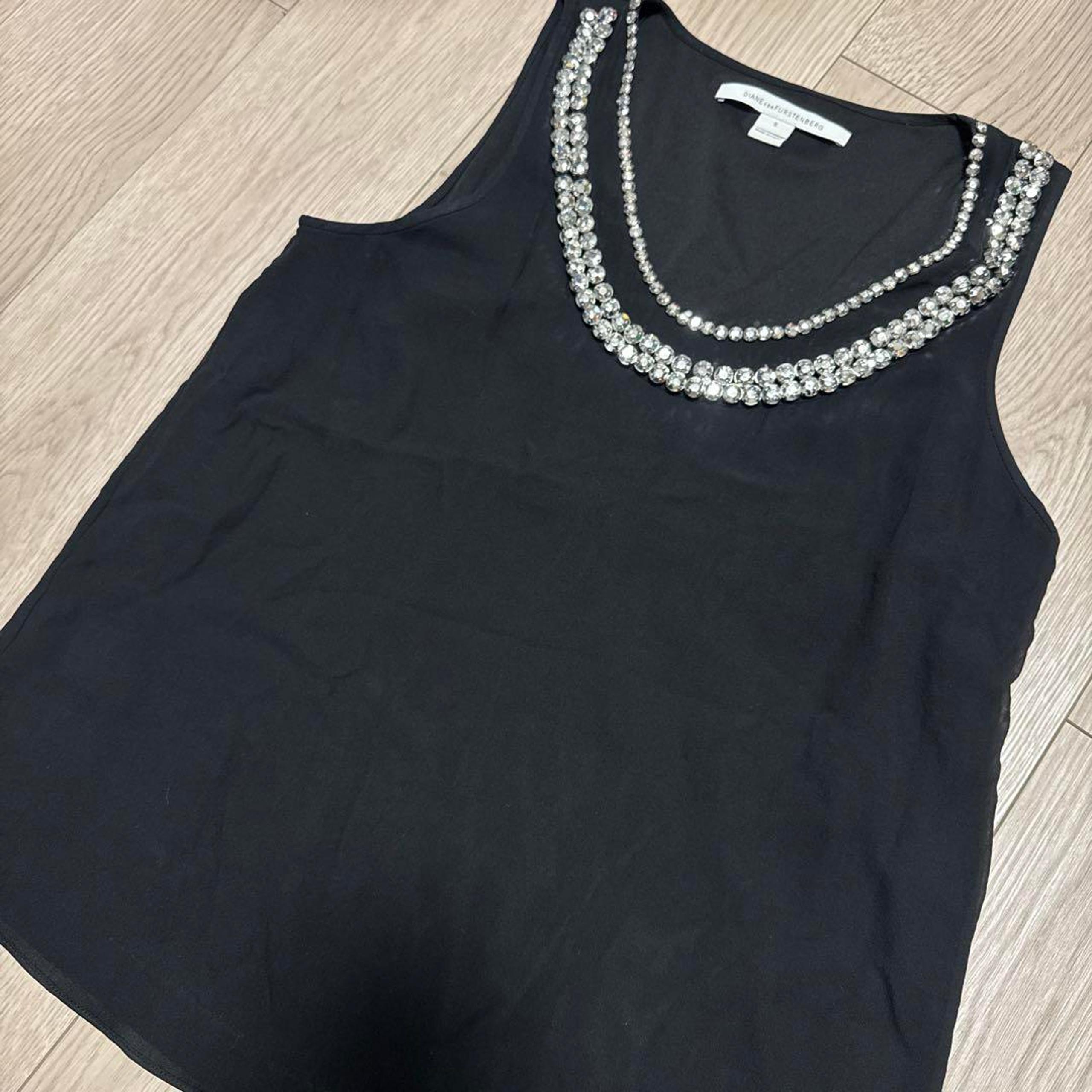DIANE von FURSTENBERG Black Sleeveless Dress