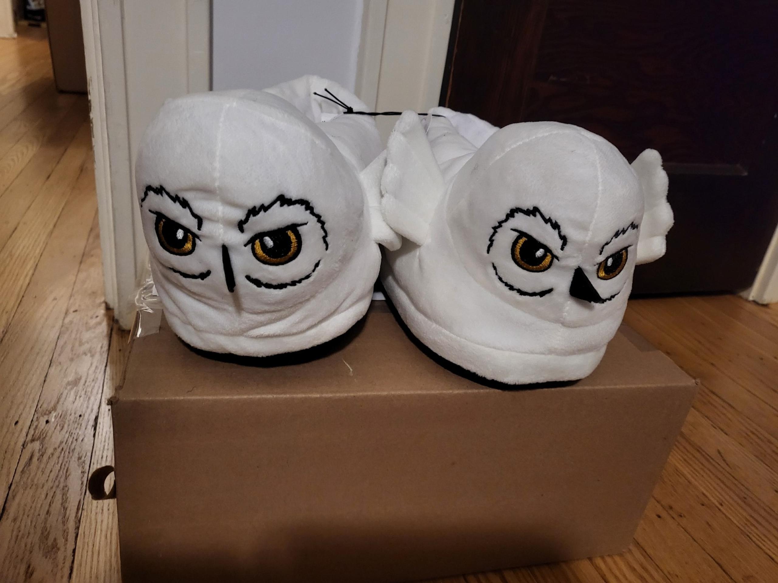 Harry Potter Hedwig Slippers Anti-Slip Bottom UNISEX Adult LG/XL