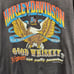 Vintage 1985 Harley-Davidson & Good Whiskey Frontside Burnout Short Sleeve Tee S