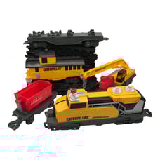 VTG 92’ CATERPILLAR Motorized Construction Express Train Set W/ Tracks Very Good