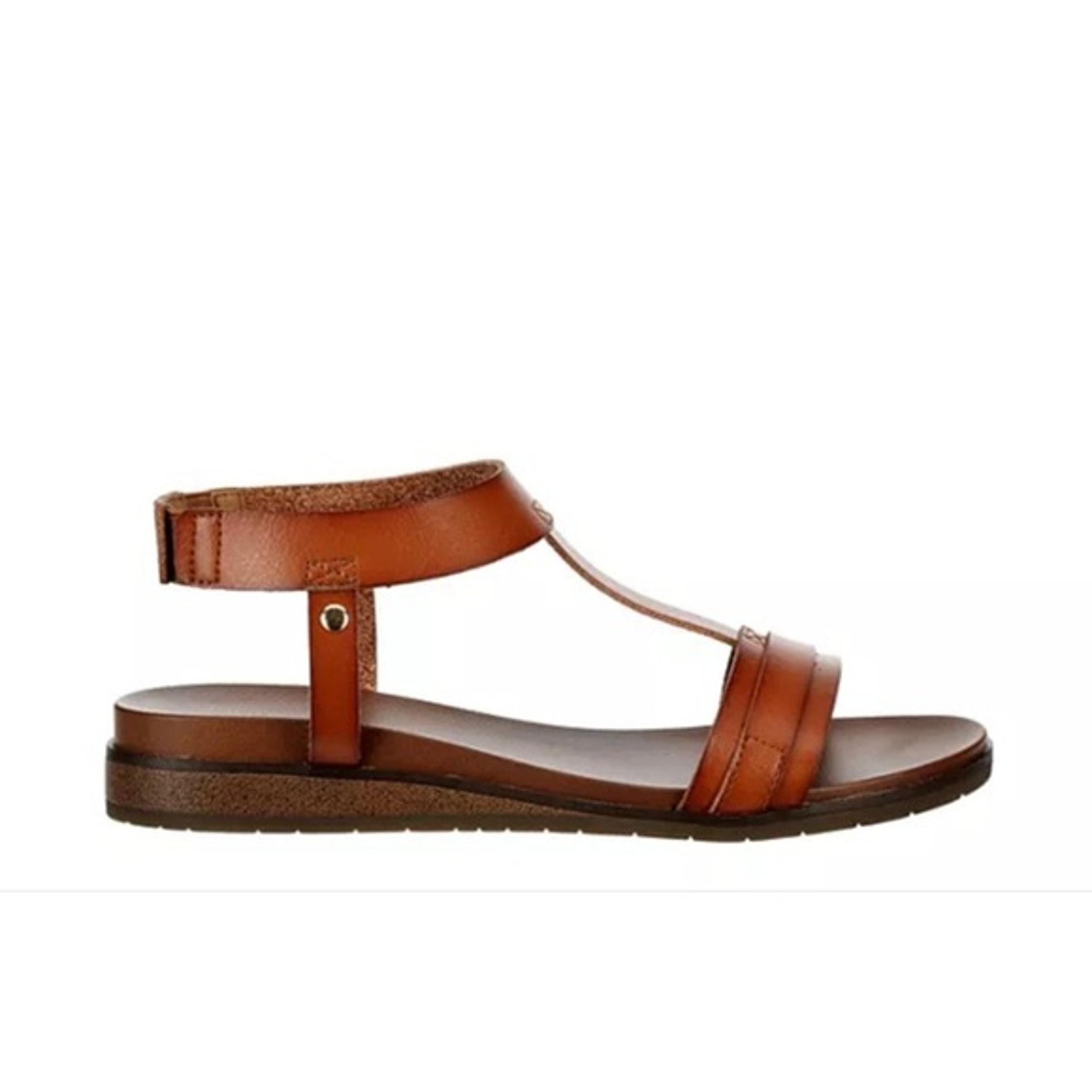 Lauren Blakwell Camel Tan Vegan Leather OLIVIA Sling Back Flat Sandal