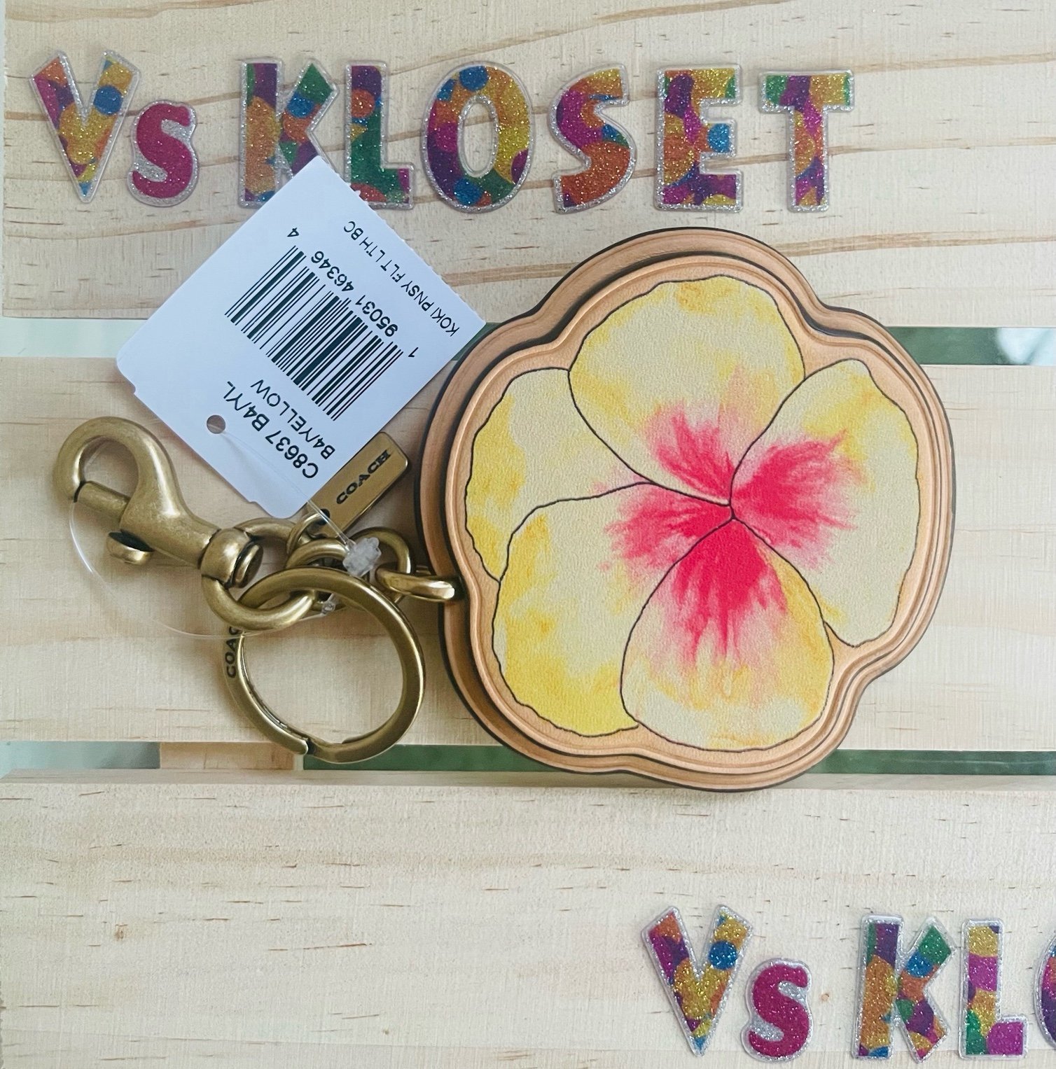 ❤️Coach Leather Bag Charm Keychain Collectible