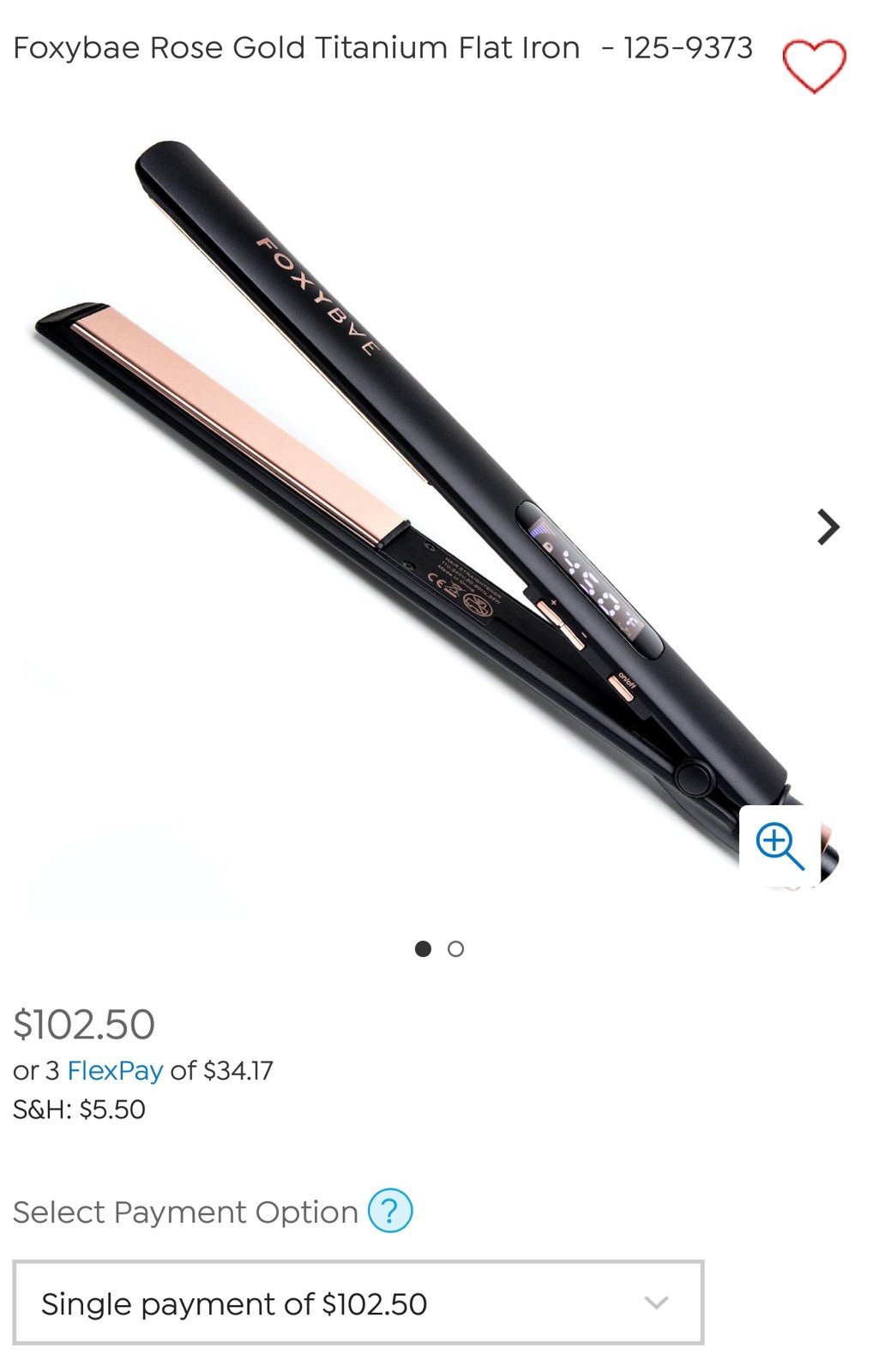 FoxyBae Rose Gold Tres Sleek Titanium 1.5” Flat Iron(NEW)