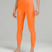 LULULEMON | Colorful Wunder Under High-Rise Tight 23 in Orange Soda | Size 6