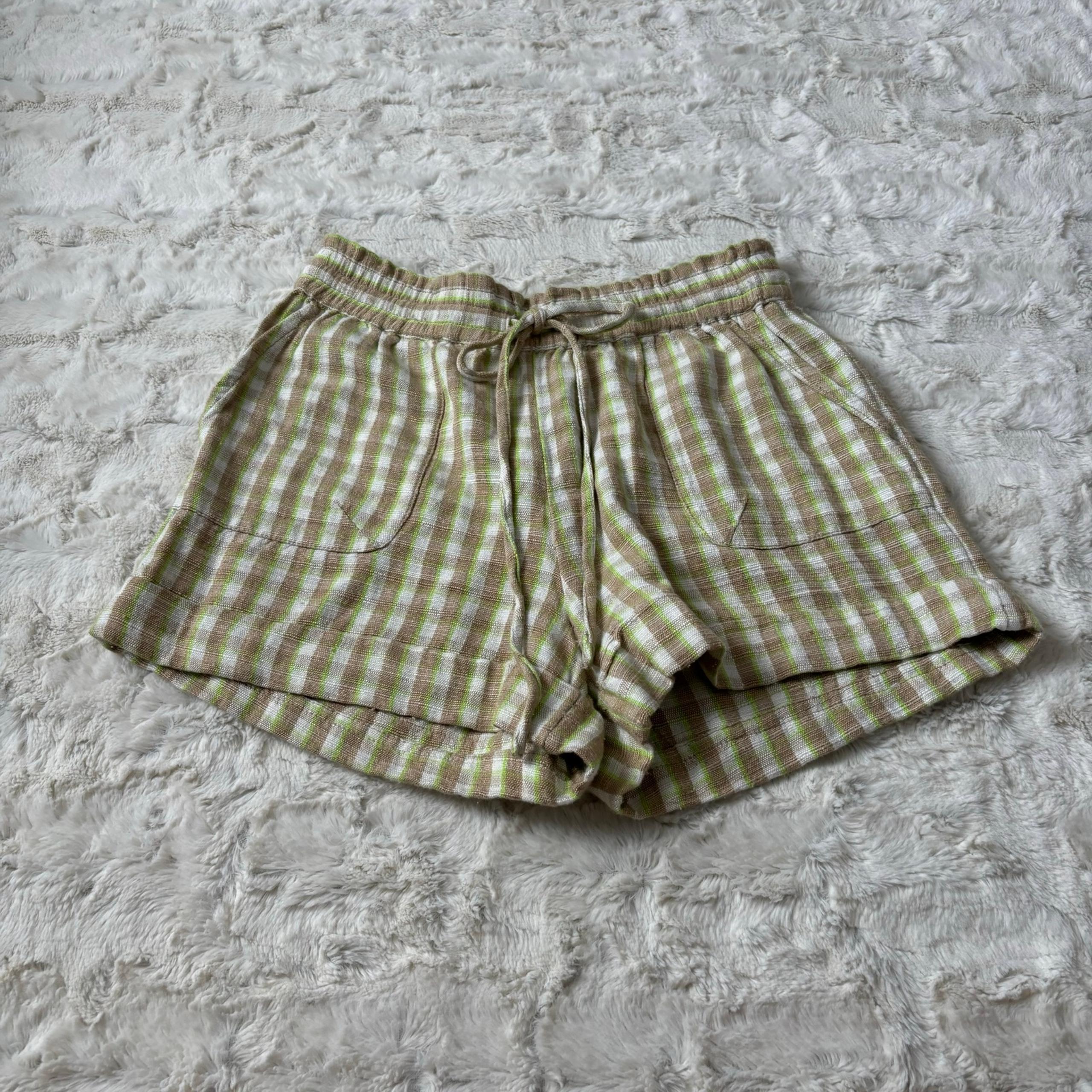 Urban Outfitters Women's Size Small Multicolor Plaid Mya Pull On Shorts