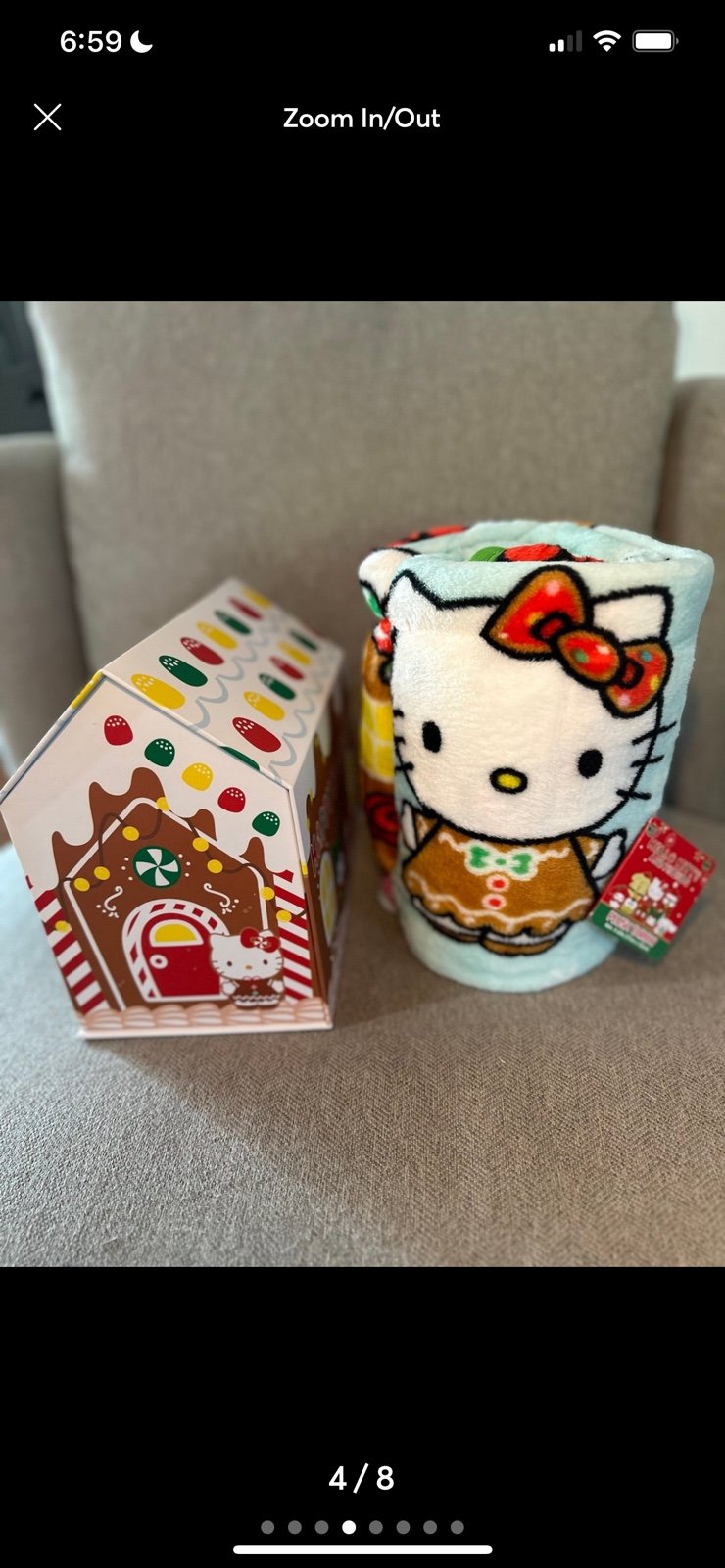 Hello kitty gingerbread blanket