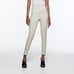NWT ZARA HI RISE CHECK LEGGINGS GREEN WHITE XS