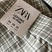 NWT ZARA HI RISE CHECK LEGGINGS GREEN WHITE XS
