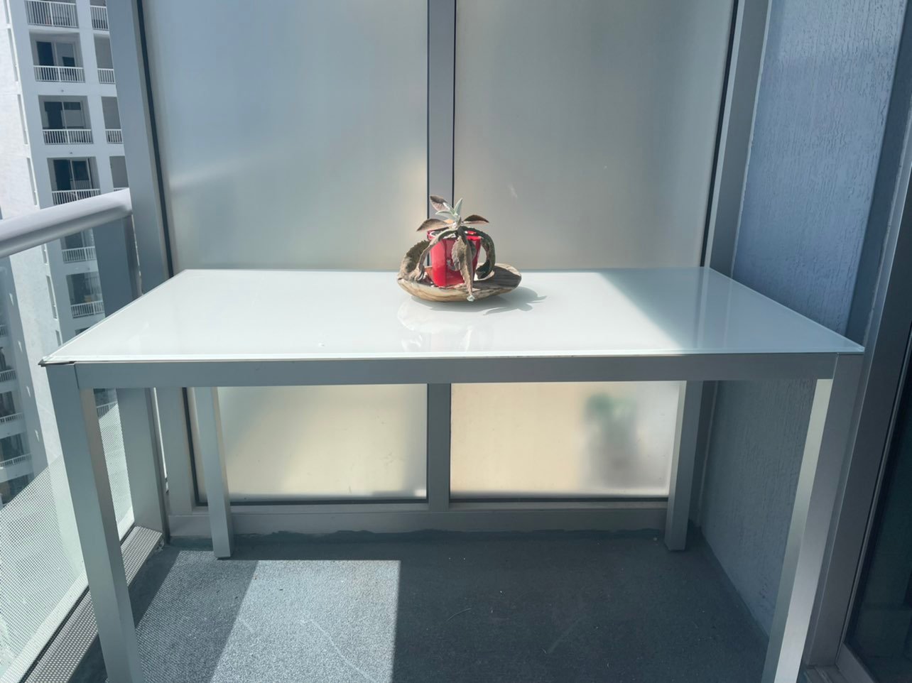 High table with two seats