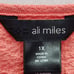 Ali Miles Top Womens 1X Plus Coral Textured Button Accent 3/4 Sleeve Casual Work