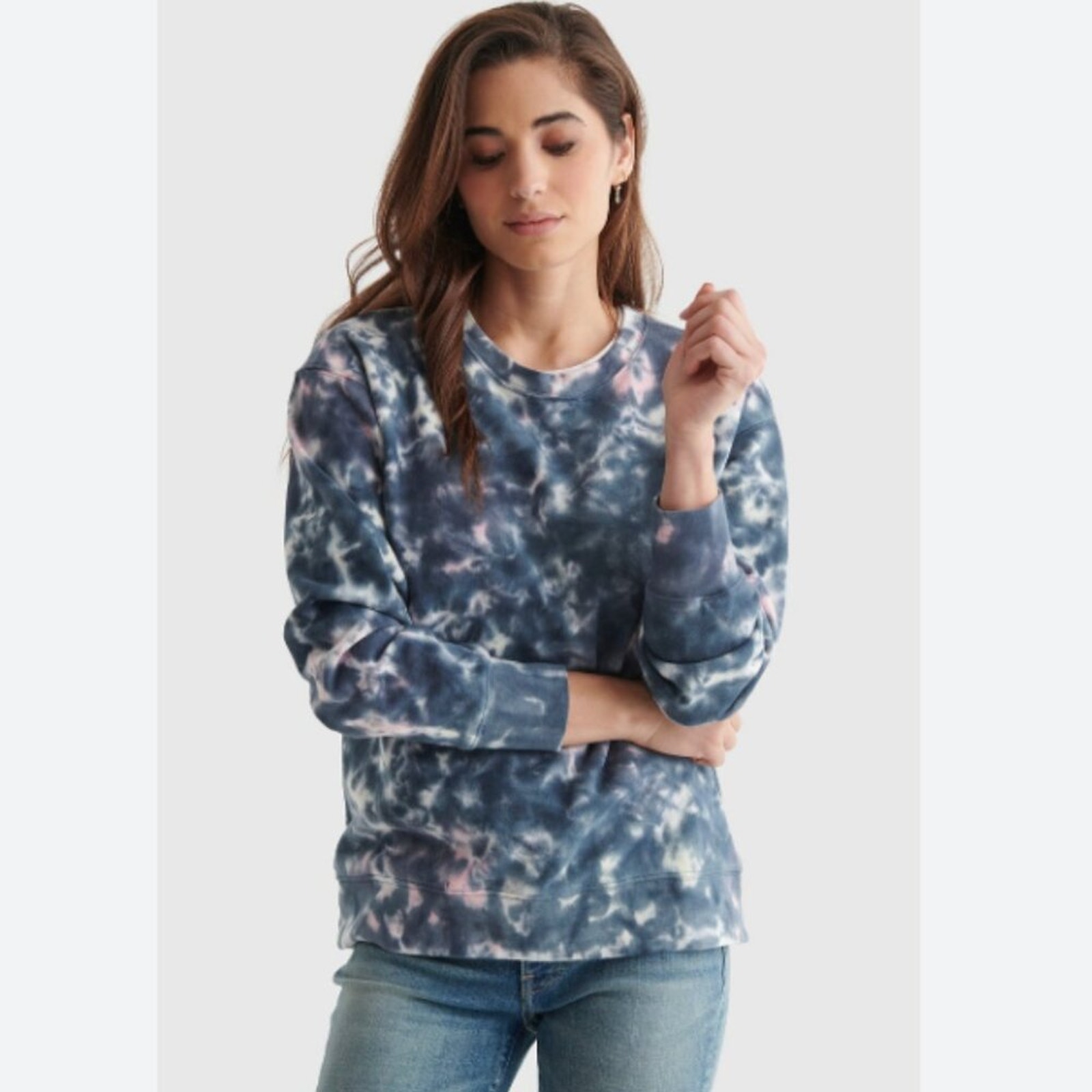 NWT Lucky Brand Tie Dye Pullover Sweatshirt Size M