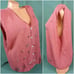 Koret Medium Abstract Knit 6 Button Cardigan Sweater Vest Vintage 90s Flowers