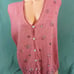 Koret Medium Abstract Knit 6 Button Cardigan Sweater Vest Vintage 90s Flowers