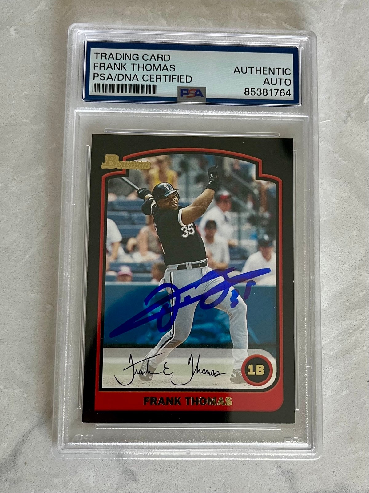Frank Thomas AUTO IP Signed 2003 Bowman #137 Chicago White Sox HOF PSA/DNA AUTH