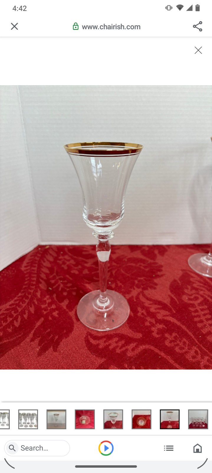 Crystal wine glasses set of 4