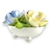 Crown Staffordshire Porcelain Floral Bowl Figurine Pastel Colors England