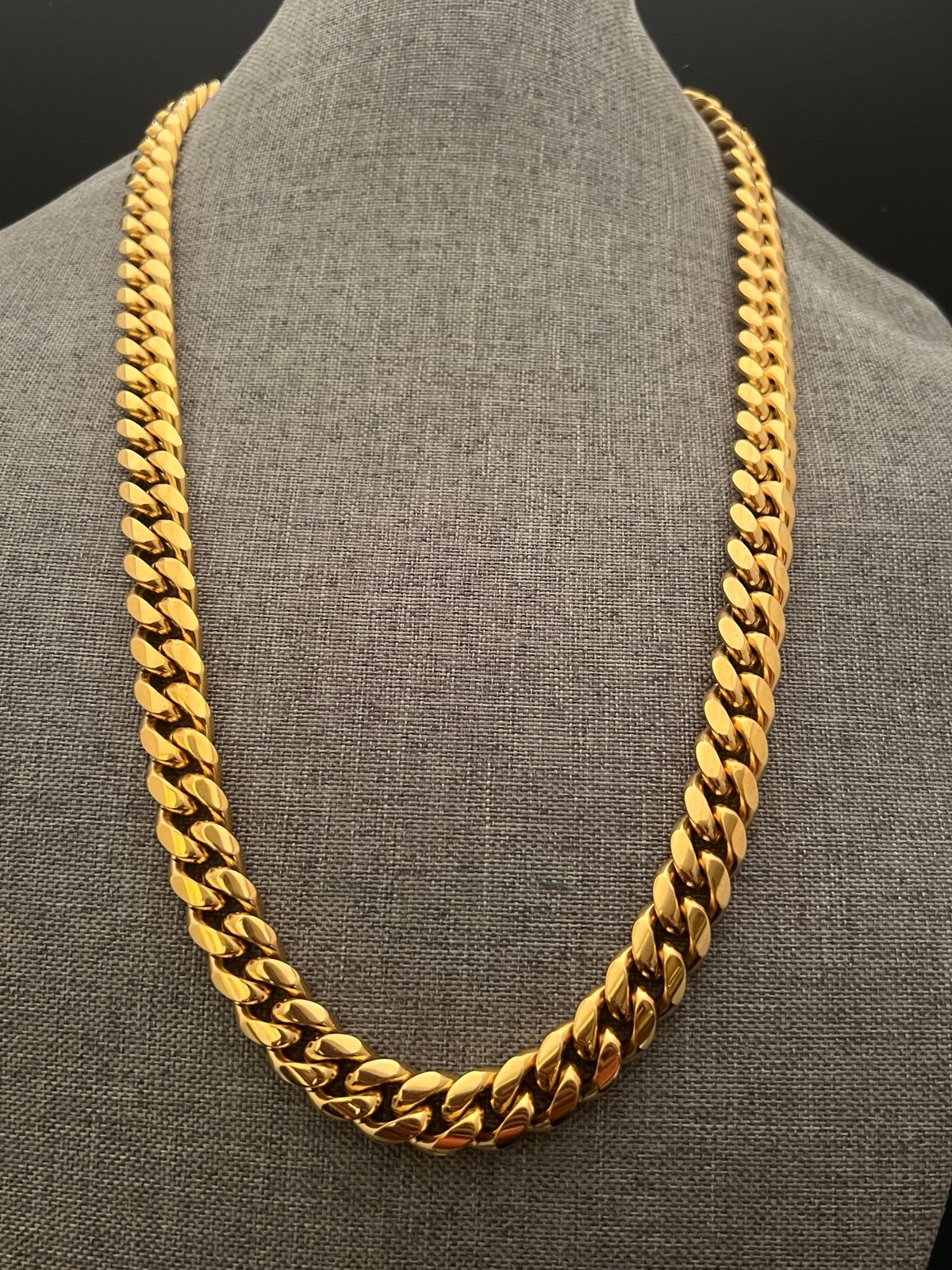 Cuban Link Chain Necklace Thick Heavy Men's Gold New