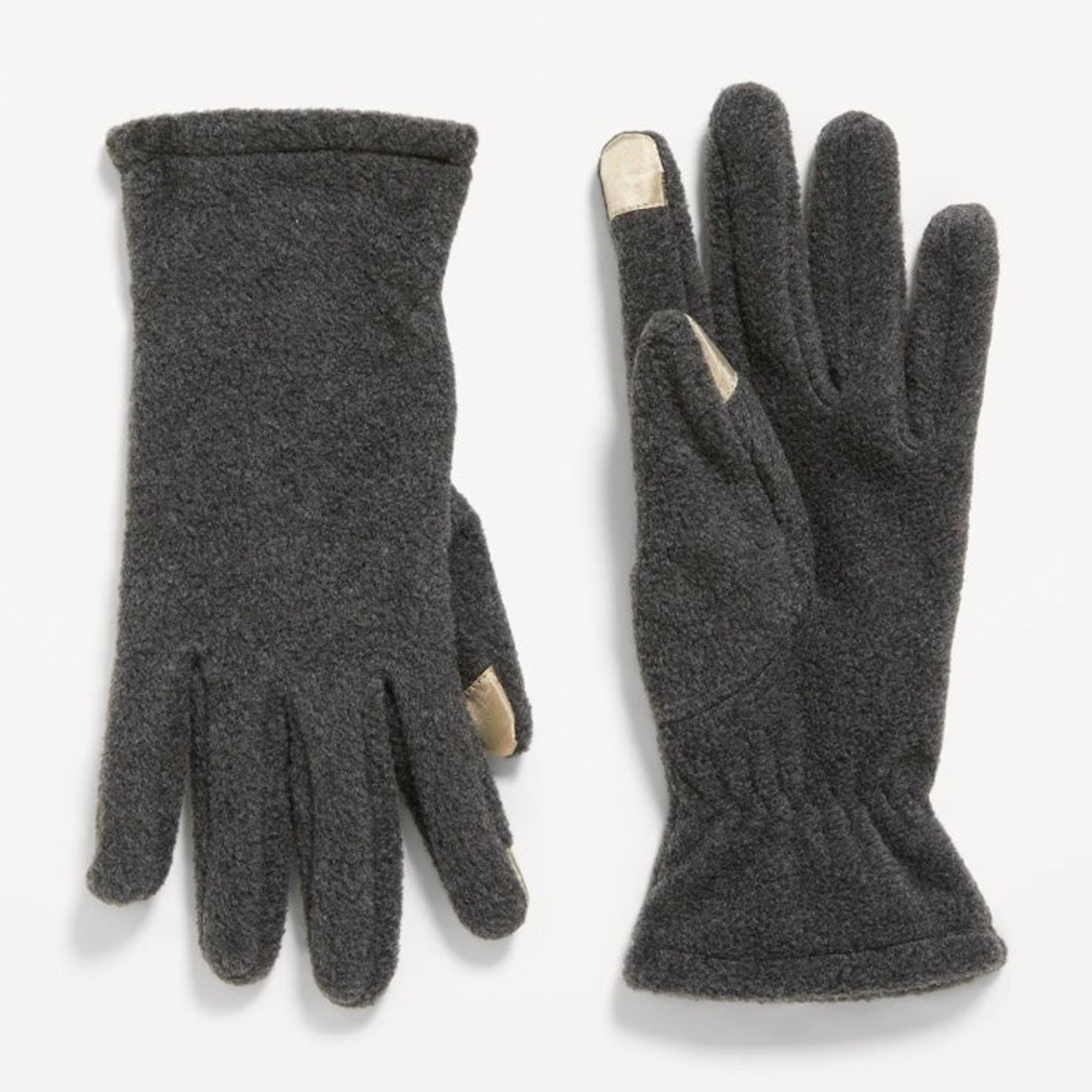 NWT OLD NAVY Text-Friendly Performance Fleece Gloves  Color: Pf Heather Grey Pro