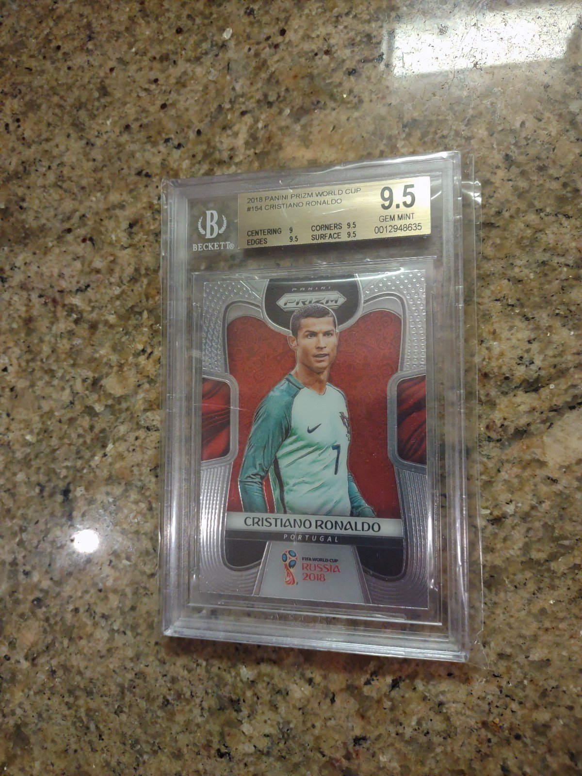 Cristiano Ronaldo Beckett 9.5 World Cup Prizm