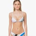 NWT Mara Hoffman Astrid Sage Multi Triangle Bikini Swim Top