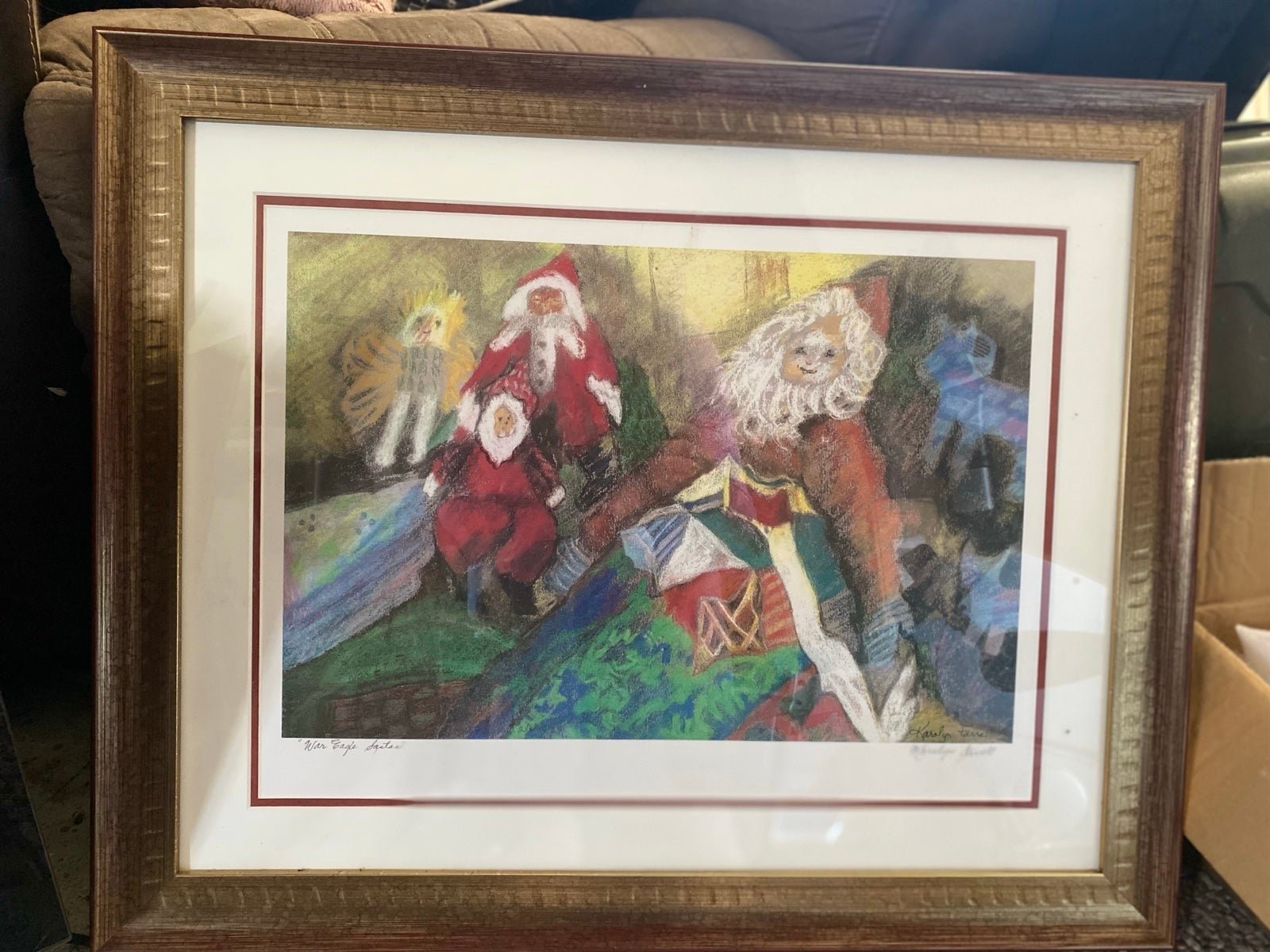 War Eagle Craft Fair Santas and Angel SIGNED by KAROLYN FARRELL