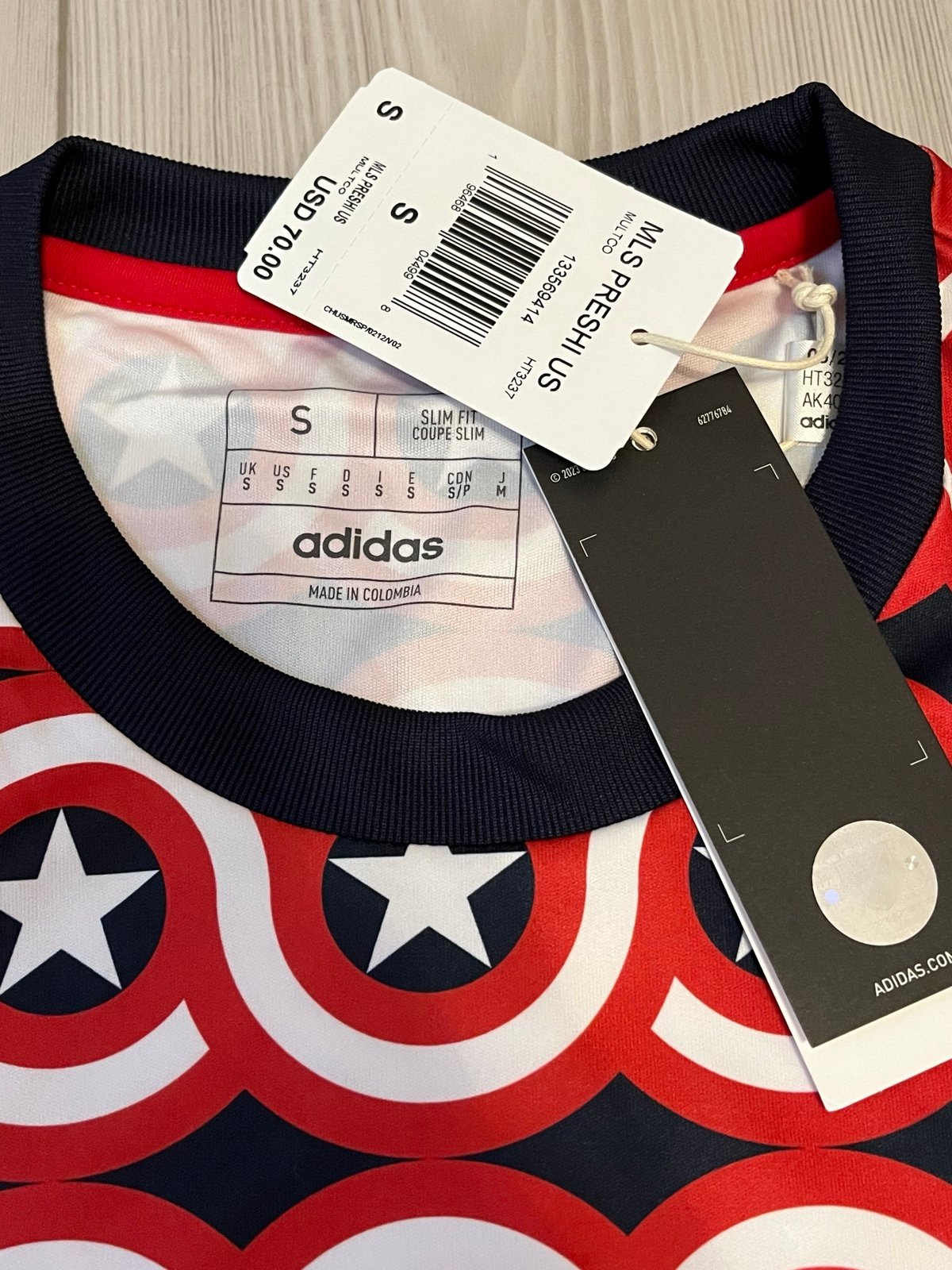 Adidas MLS Marvel Captain America Soccer Pre Match Jersey Slim Small HT3237 on Mercari
