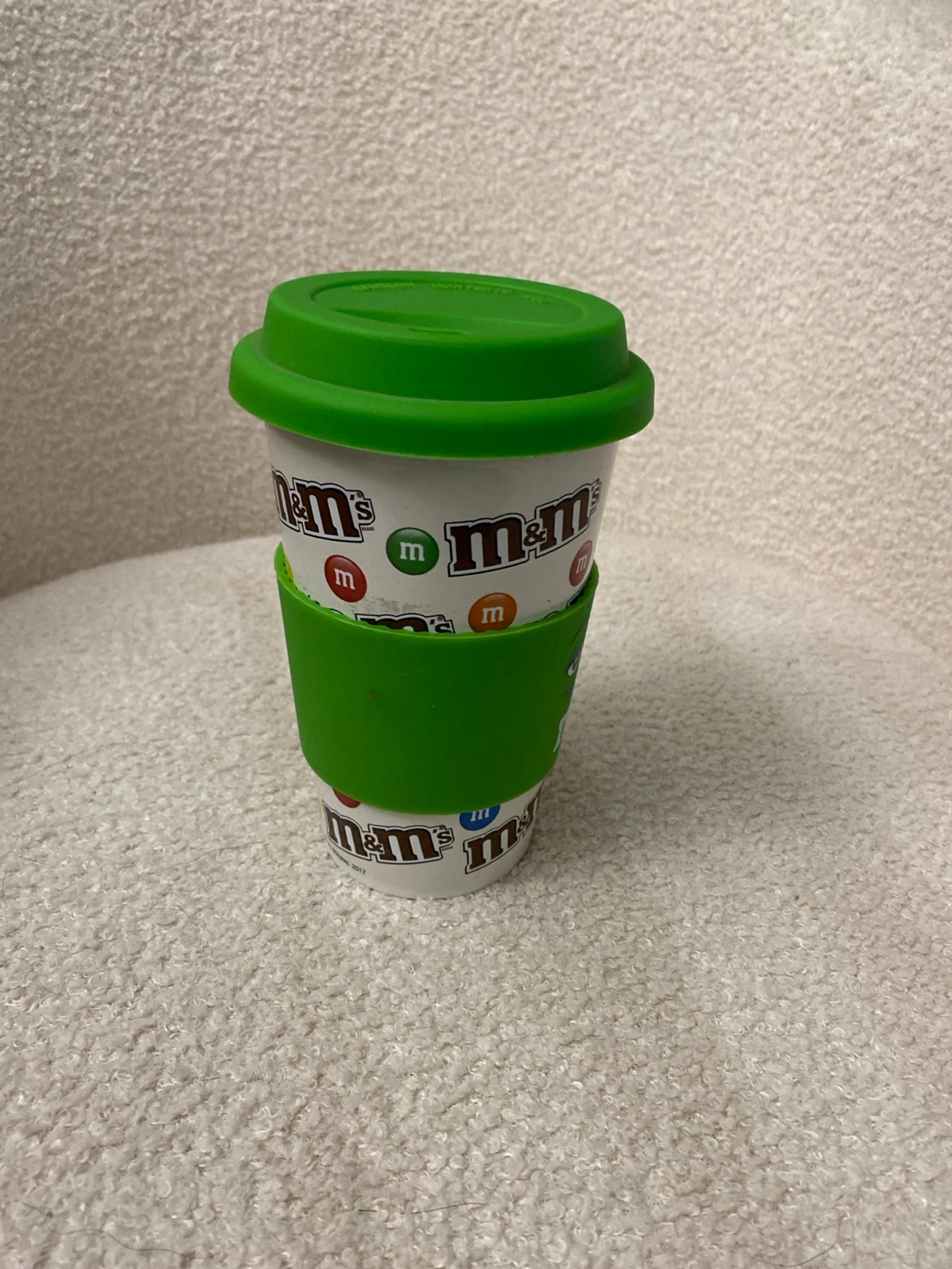 Green M&M 12oz coffee mug