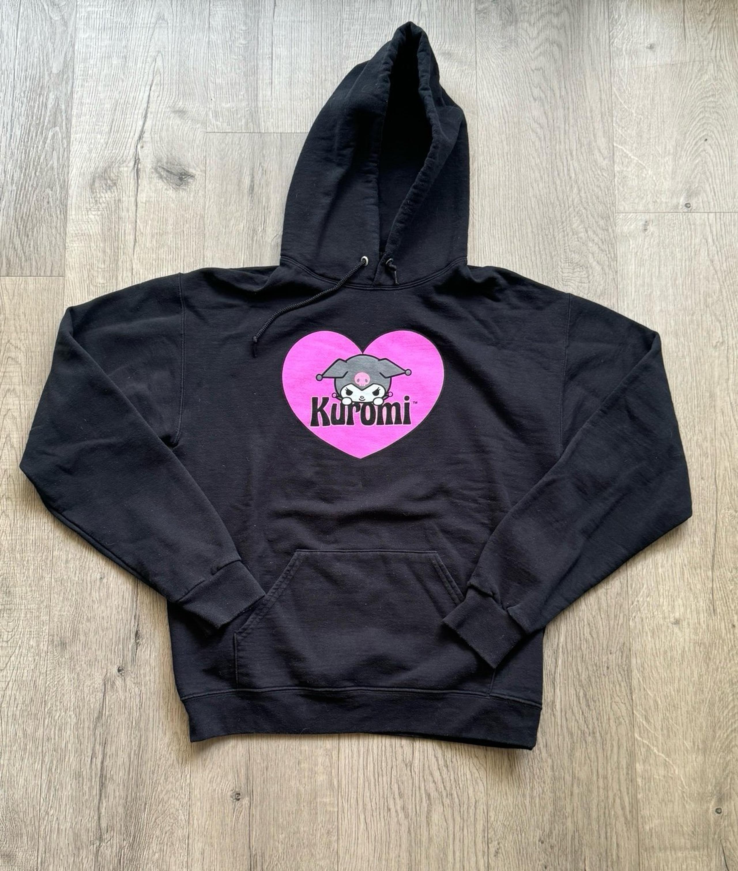 Sanrio Kuromi Heart Hoodie Women’s Size Medium Black