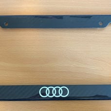 Audi carbon fiber license plate frame
