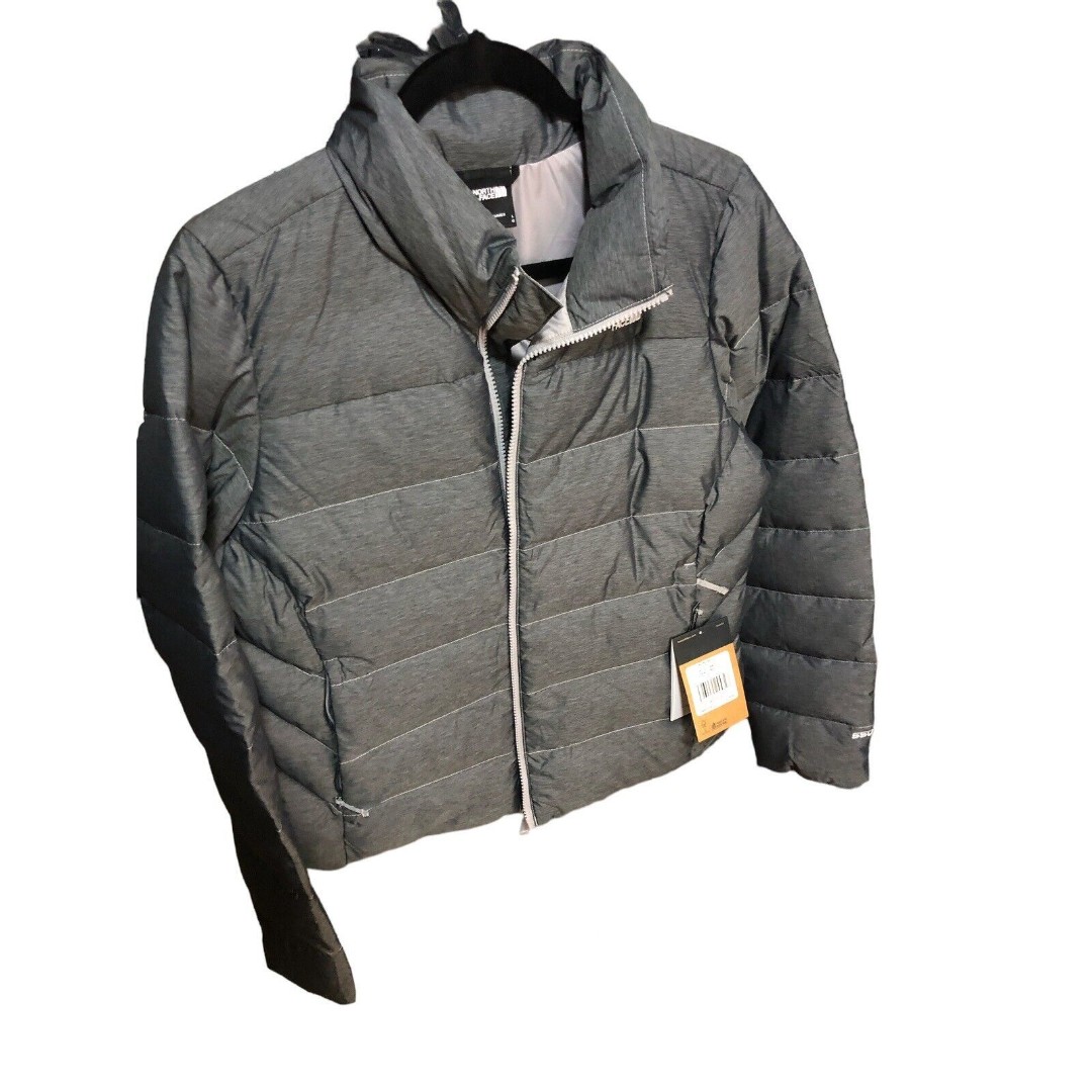 The North Face Women Flare 2 II Puffer 550 Down Packable Jacket Grey Large New