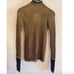 NWT ZARA Collection Gold Metallic Ribbed Blouse Top