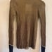 NWT ZARA Collection Gold Metallic Ribbed Blouse Top