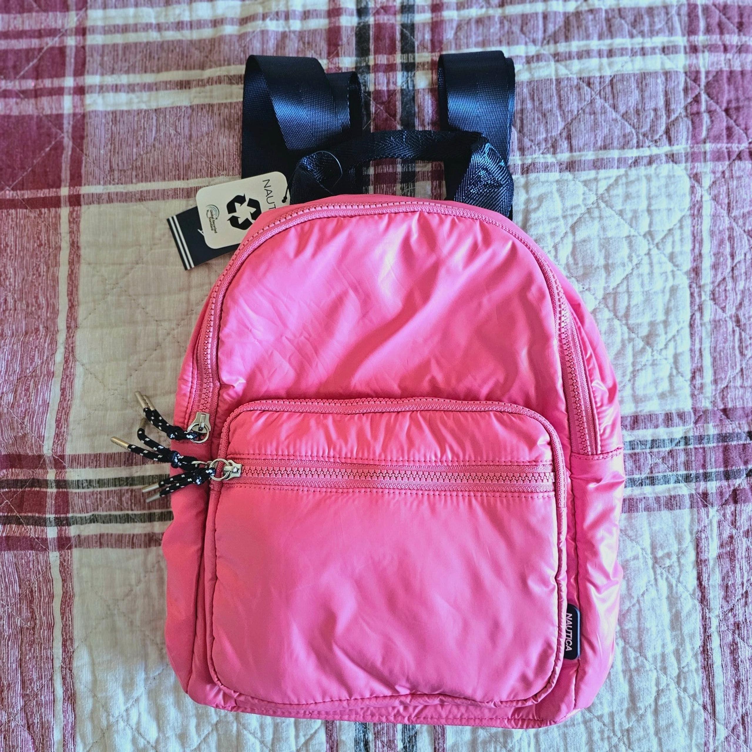 NWT Nautica Hidden Treasure Pink Puffer Backpack