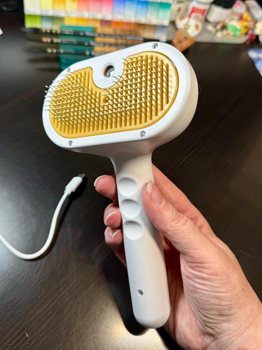 Pet Steam Brush for Dog & Cat – 3-in-1 Spray Hair Removal Comb – Steam for Shedd