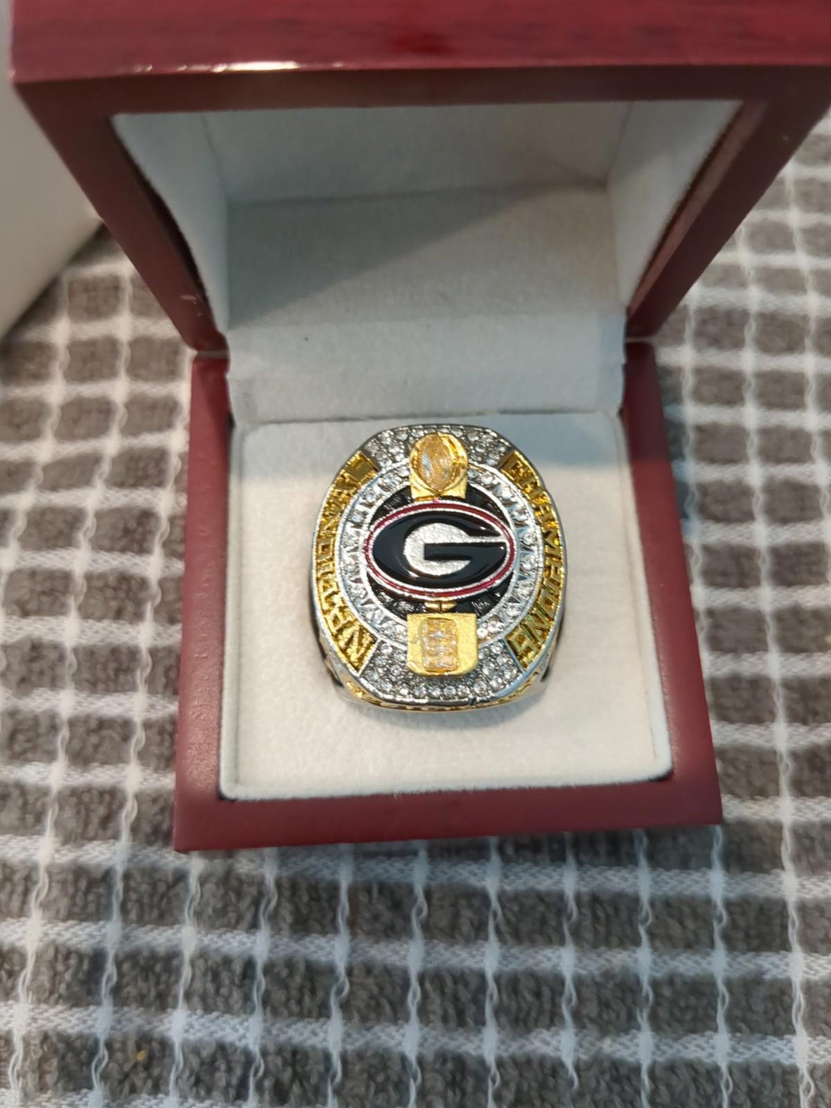 Georgia Bulldogs 2021 Super Bowl Champion Ring Bennett Sz 10