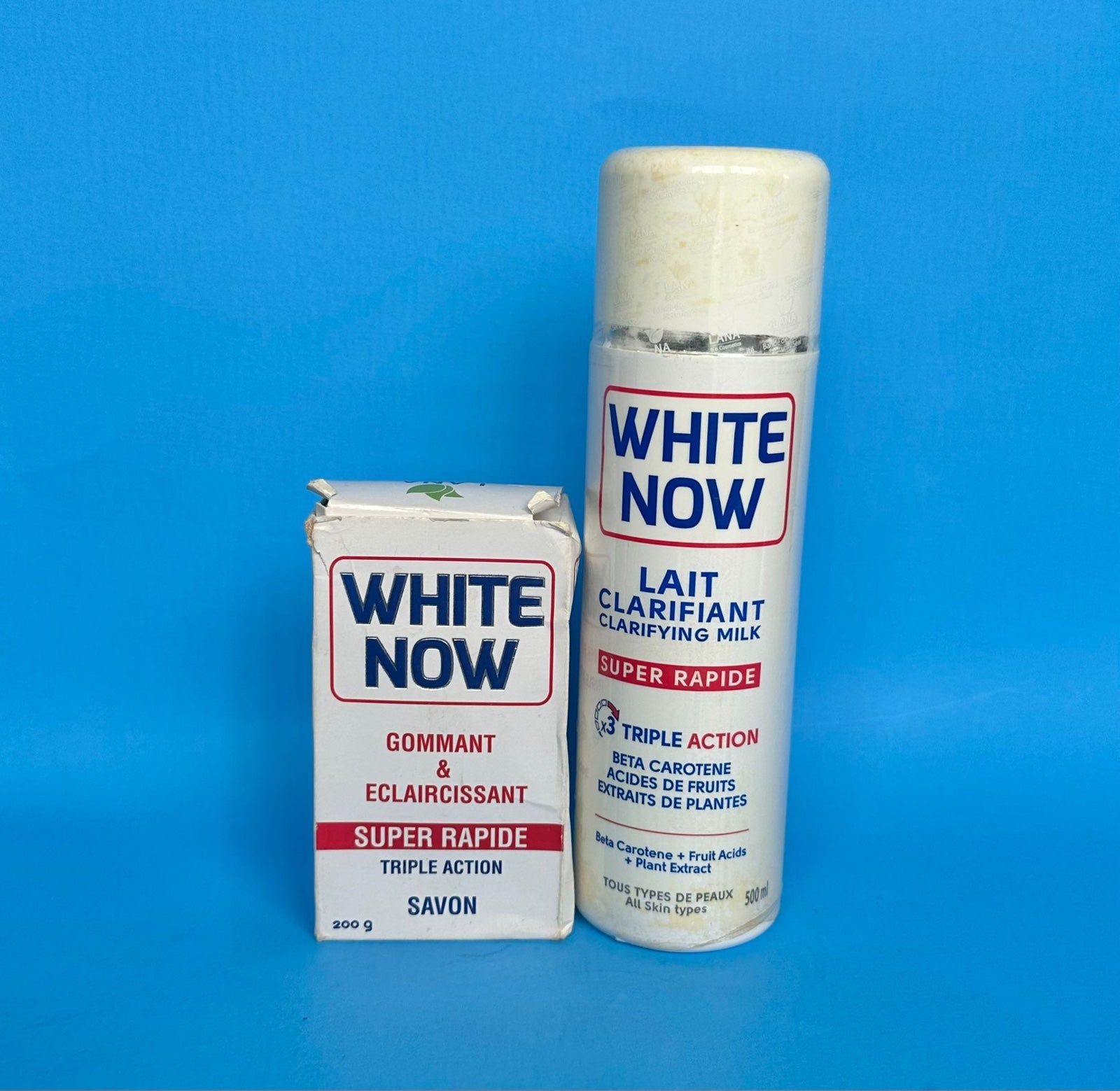 White now lotion and bar soap