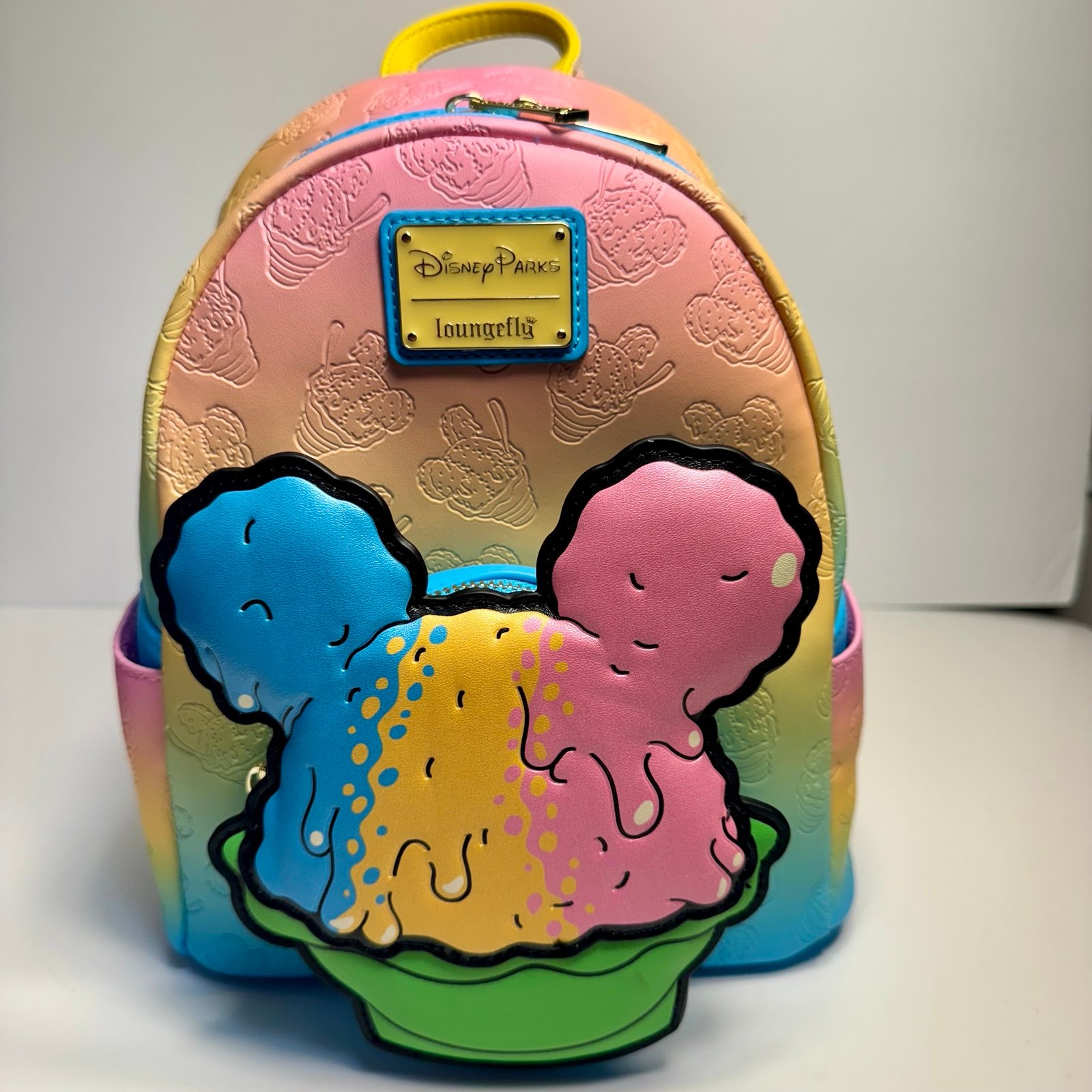 NWT. Loungefly Mickey Mouse Shaved Ice Loungefly Mini Backpack - Disney Eats.
